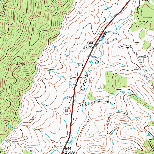 Topographic Map of Green Hill School (historical), VA