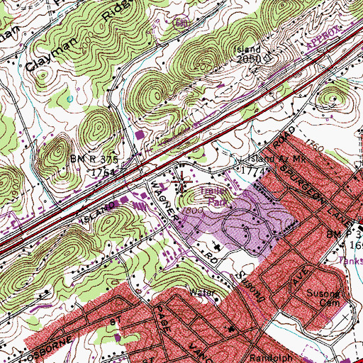 Topographic Map of Belle Meadows, VA