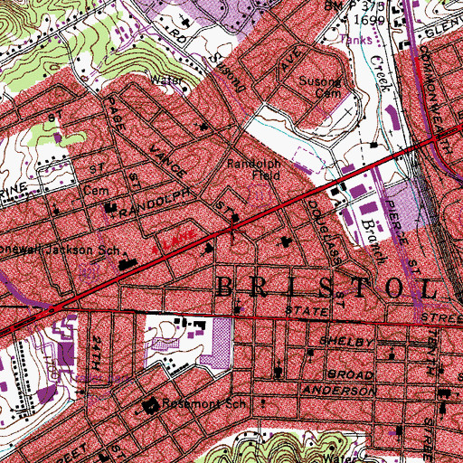 Topographic Map of The Church of Jesus Christ of Latter Day Saints, VA
