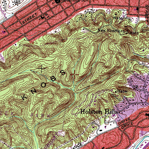 Topographic Map of Euclid Village Shopping Center, VA