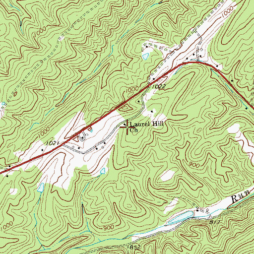 Topographic Map of Laurel Hill Cemetery, VA