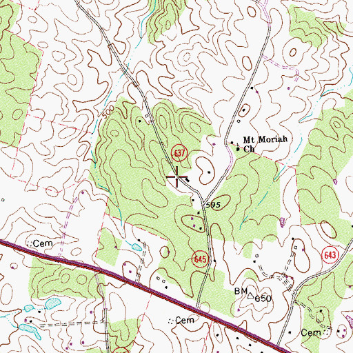 Topographic Map of Amissville School (historical), VA