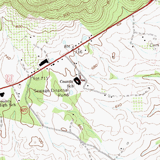 Topographic Map of Rappahannock Elementary School, VA