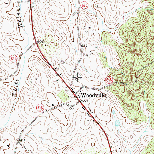Topographic Map of Shiloh Baptist Church, VA