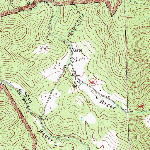 Topographic Map of Sycamore School (historical), VA