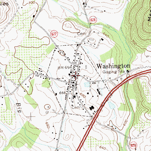 Topographic Map of Trinity Episcopal Church, VA
