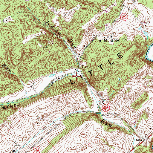 Topographic Map of Coalmine School (historical), VA