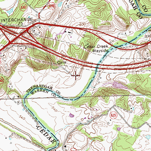 Topographic Map of Harmony Hall, VA