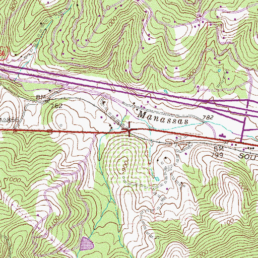 Topographic Map of Applewood, VA