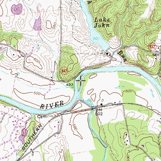 Topographic Map of Buckton Ford, VA