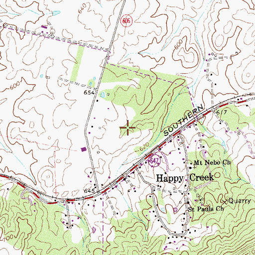 Topographic Map of Front Royal-Warren County Industrial Park, VA
