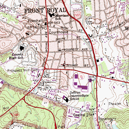 Topographic Map of Full Gospel Church, VA