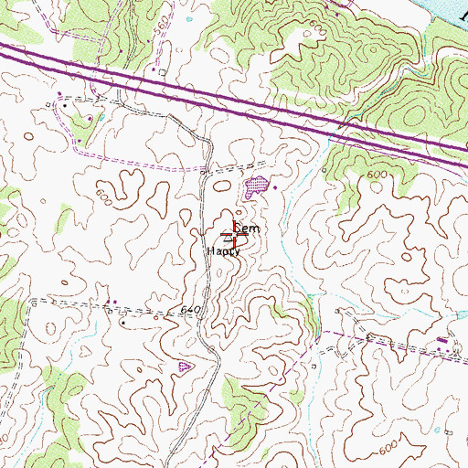 Topographic Map of Marshall Cemetery, VA