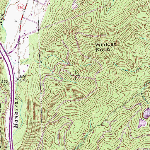 Topographic Map of Apple Mountain Lake West, VA