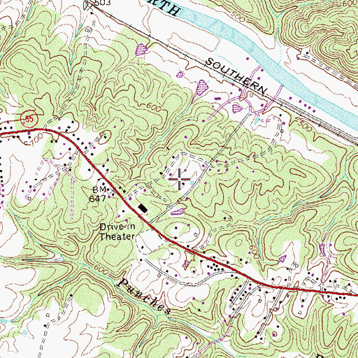 Topographic Map of Ben Mar, VA