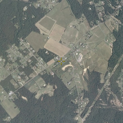 Aerial/Satellite Image of Bennetts Chapel Cemetery, VA