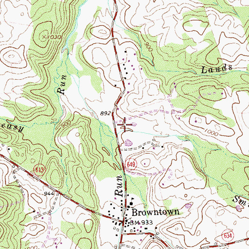 Topographic Map of Bonnie Glen, VA