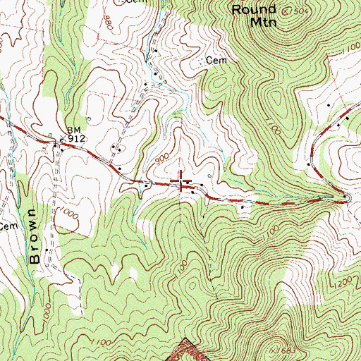 Topographic Map of Community Tabernacle Assembly of God Church, VA