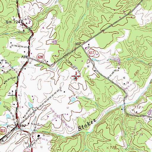 Topographic Map of Fairhaven, VA