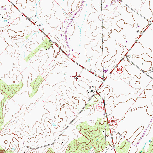 Topographic Map of Folly Farm, VA