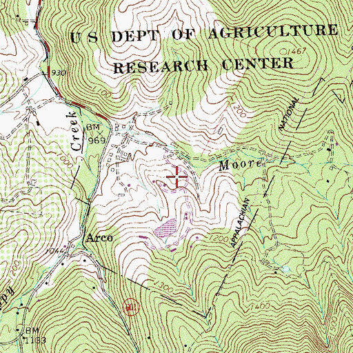Topographic Map of Front Royal-Warren County Amphitheater, VA