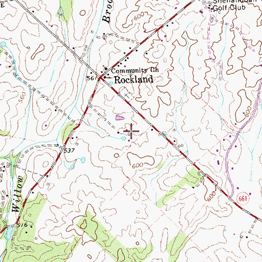 Topographic Map of Gently Farm, VA