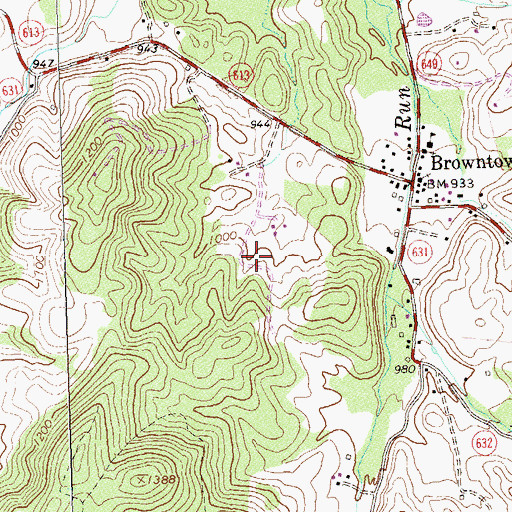 Topographic Map of Gooney Creek Tree Farm, VA