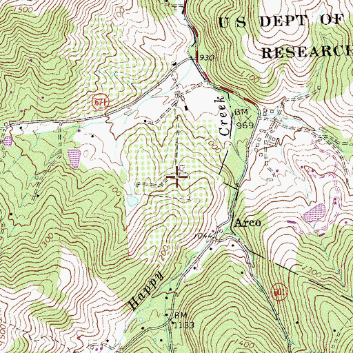 Topographic Map of Harmony Hollow Orchard, VA