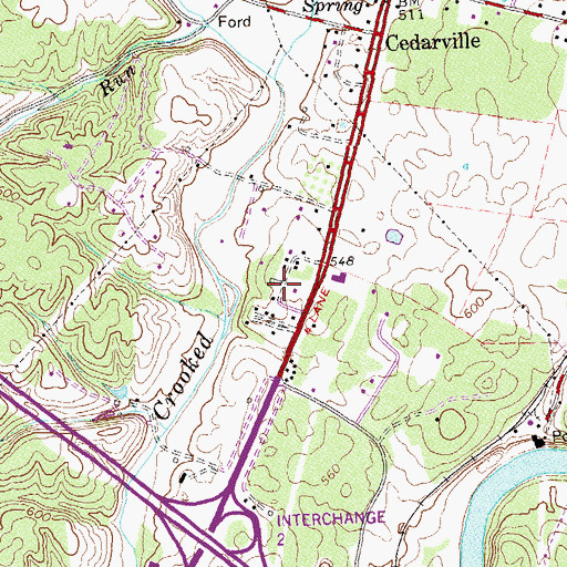 Topographic Map of Hill and Dale, VA