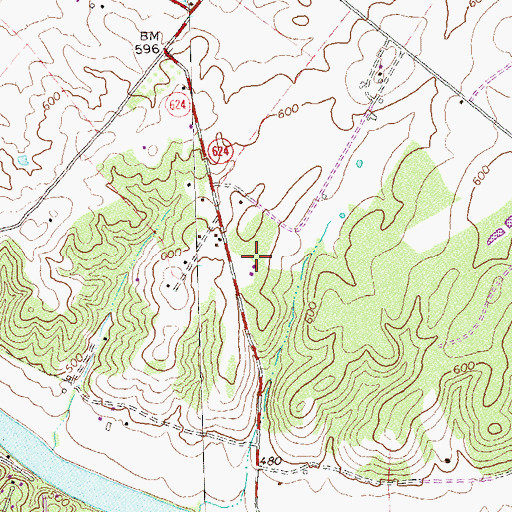 Topographic Map of Homeport, VA