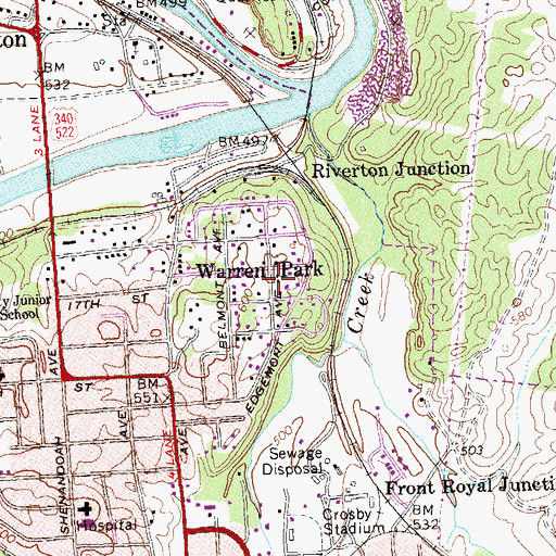 Topographic Map of Kingdom Hall of Jehovahs Witnesses, VA