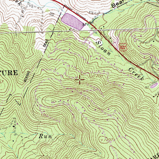 Topographic Map of Lake Front Royal, VA