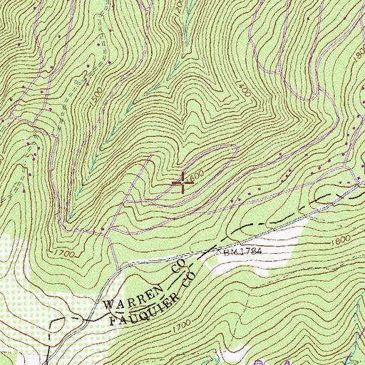 Topographic Map of Linden Heights, VA