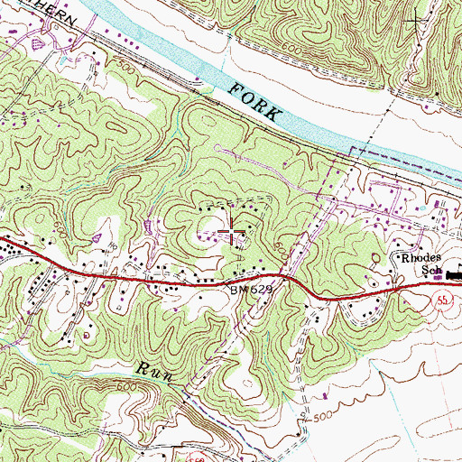 Topographic Map of McCoy, VA