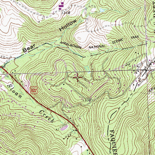 Topographic Map of Point O'Woods, VA
