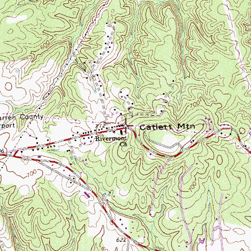 Topographic Map of Rivermont United Methodist Church, VA
