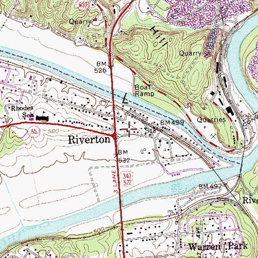 Topographic Map of Riverside, VA