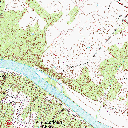 Topographic Map of Shannon Hill, VA
