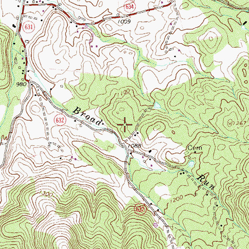 Topographic Map of Skyline View Mobile Home Park, VA