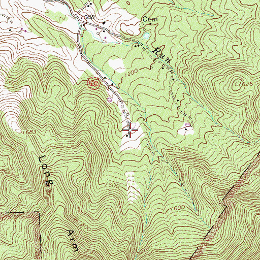 Topographic Map of Sundown, VA