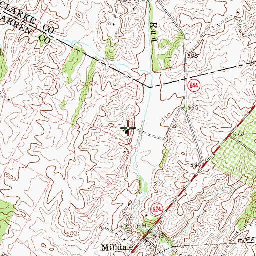Topographic Map of Sunnybrook, VA