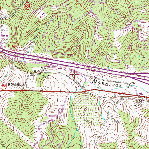 Topographic Map of Wapping, VA