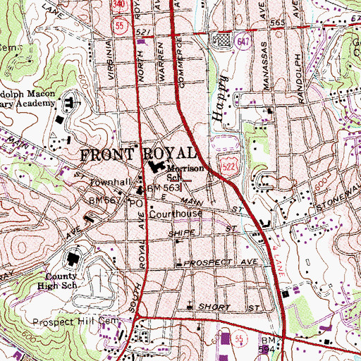 Topographic Map of Williams Chapel, VA