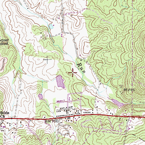 Topographic Map of Williamsburg Estates, VA