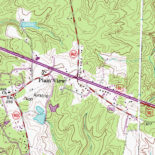 Topographic Map of Goodwins Store, VA