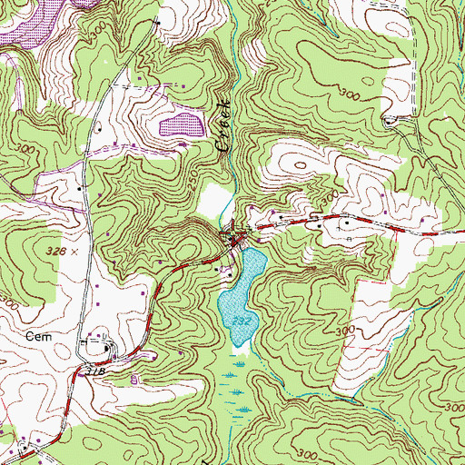 Topographic Map of Krouses Mill, VA