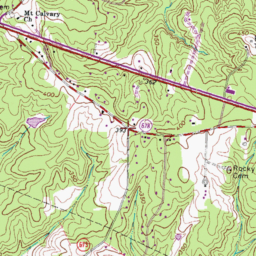 Topographic Map of Lilburn, VA