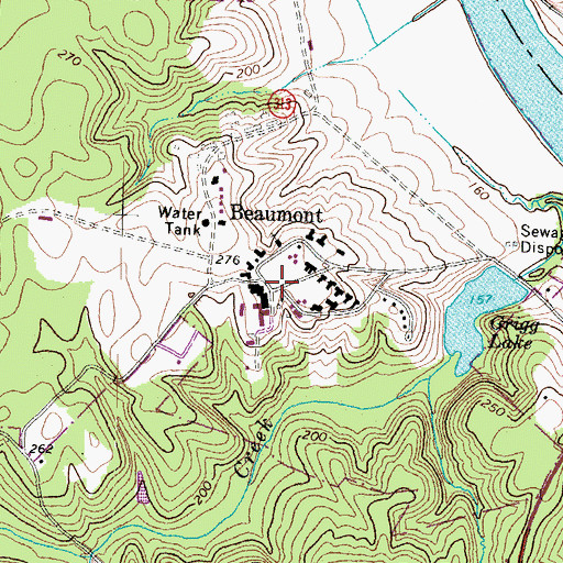Topographic Map of Virginia Industrial School for Boys, VA