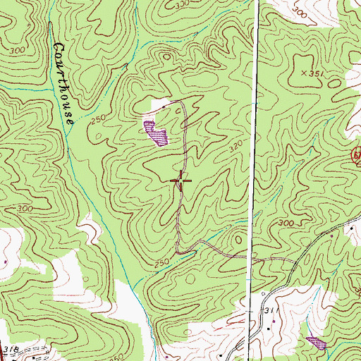 Topographic Map of Aldwyck, VA
