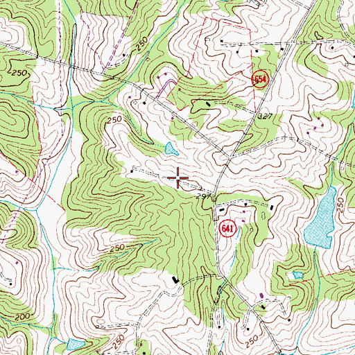 Topographic Map of Amber Lake, VA
